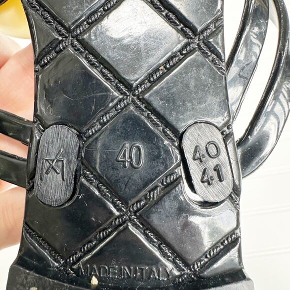 Chanel Black Camellia Flower Rubber Flip Flops Sandals Logo Size 40 Jelly PVC - Picture 5 of 7